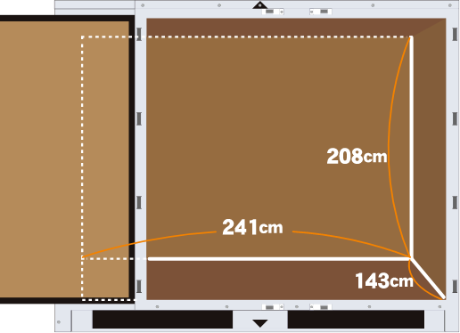 幅241×奥行143×高さ208 (cm)